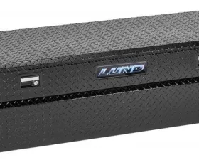 LUND 72-Inch Cross Bed Truck Tool Box (28-Inch Wide) Full Size Single Lid Aluminum Black